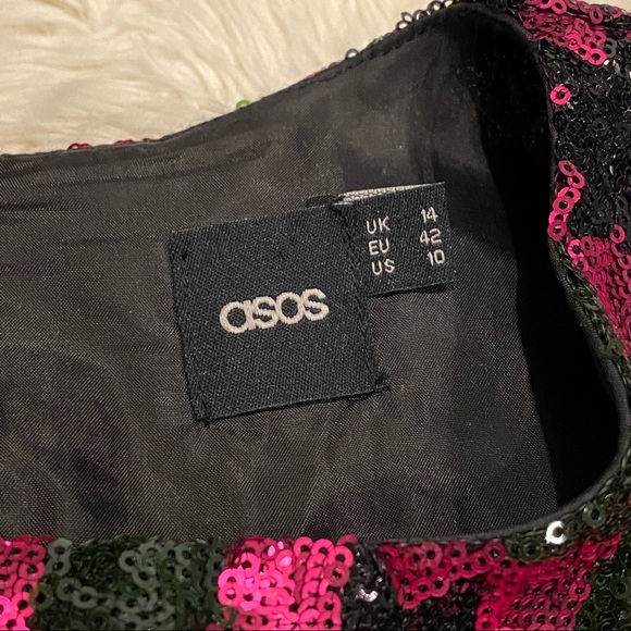 ASOS Star Sequin Tulip Dress - Size 10 - Picture 8 of 8